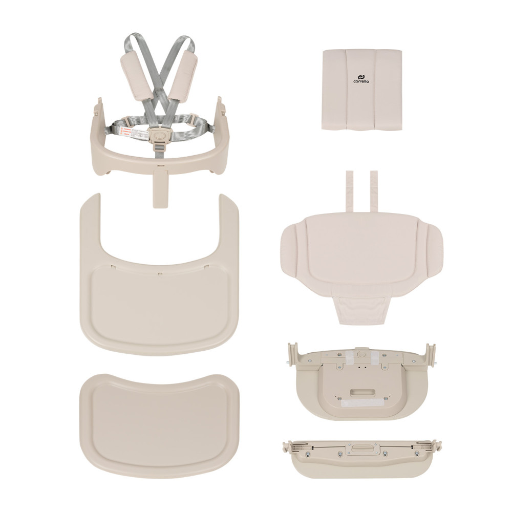 Carrello Tenero CRL-9507 - стільчик для годування 3в1, шезлонг для немовля • Olympus Beige Wooden Carrello Tenero CRL-9507 - стільчик для годування 3в1, шезлонг для немовля • Olympus Beige Wooden
