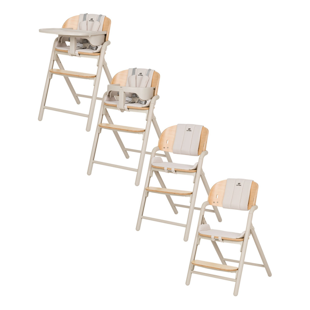 Carrello Tenero CRL-9507 - стільчик для годування 3в1, шезлонг для немовля • Olympus Beige Wooden Carrello Tenero CRL-9507 - стільчик для годування 3в1, шезлонг для немовля • Olympus Beige Wooden