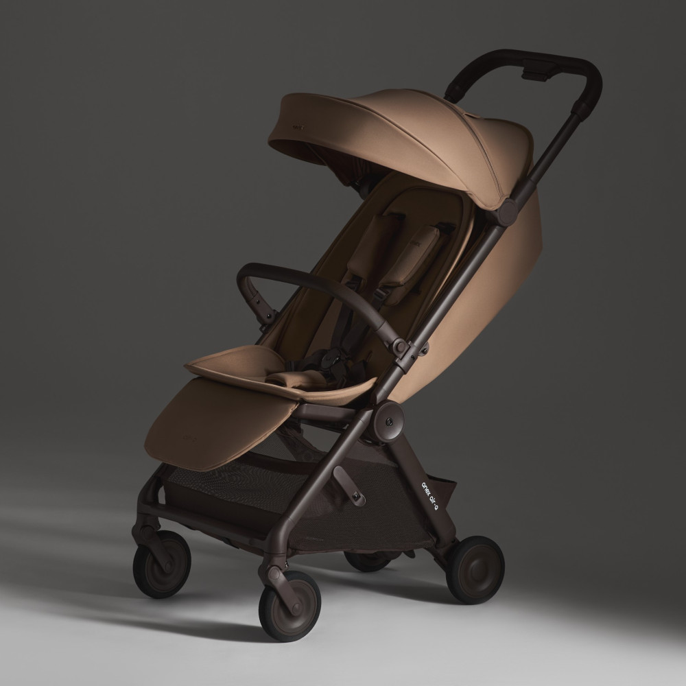 Anex Air-Q - легкая детская коляска 2в1, компактная коляска для путешествий, люлька складывается вместе с рамой до размера ручной клади • Karamell