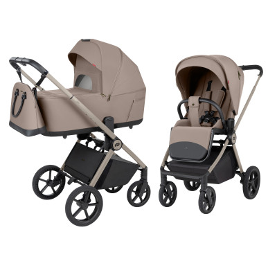 Carrello Ultra F CRL-6556 - дитяча коляска 2в1, люлька складається разом із рамою • Vintage Beige