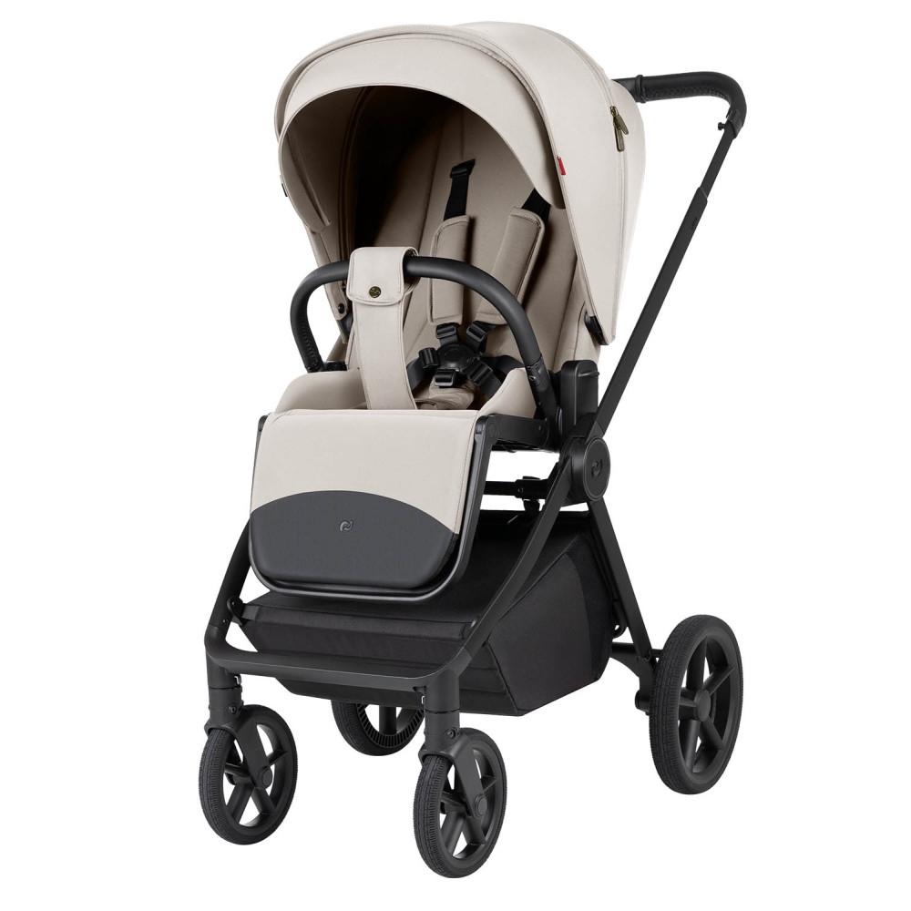 Carrello Ultra F CRL-6556 - детская коляска 2в1, люлька складывается вместе с рамой • Milk Grey