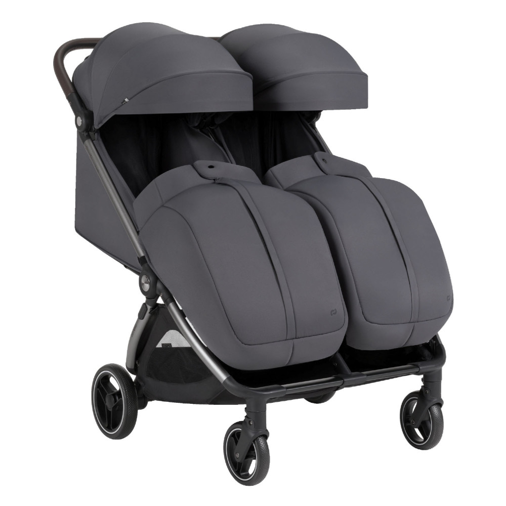 Carrello Link CRL-6533 - прогулянковий візок для двійні з автоматичним складанням • Cliff Grey