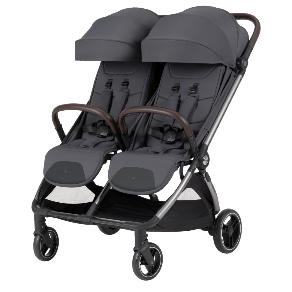 Carrello Link CRL-6533 - прогулянковий візок для двійні з автоматичним складанням • Cliff Grey