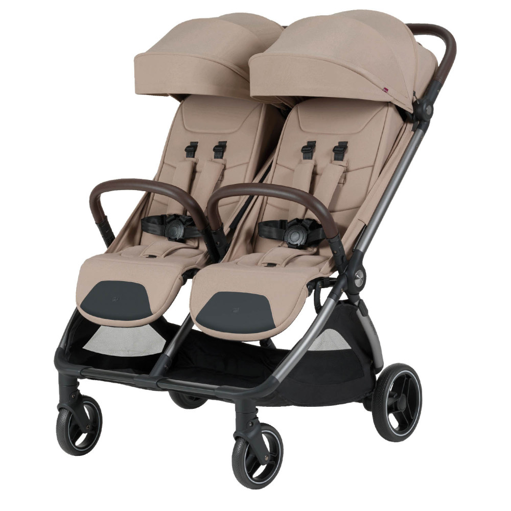 Carrello Link CRL-6533 - прогулянковий візок для двійні з автоматичним складанням • Island Beige Carrello Link CRL-6533 - прогулянковий візок для двійні з автоматичним складанням • Island Beige