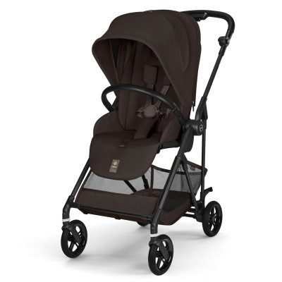 Cybex Melio Carbon - легкая прогулочная коляска с реверсивным сиденьем • Chocolate Brown