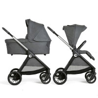 Chicco Bellagio 2 - коляска 2 в 1 з реверсивним сидінням і люлькою, що складається • Dark Grey