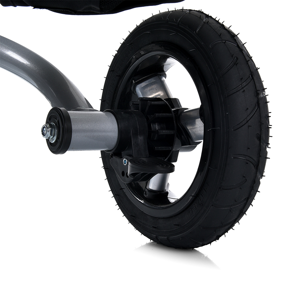 Turbo Trike MT 1007-8 - детский трехколесный велосипед с родительской ручкой, поворотное сиденье, пульт ДУ • Светло-серый