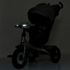 Turbo Trike MT 1007-8 - детский трехколесный велосипед с родительской ручкой, поворотное сиденье, пульт ДУ • Светло-серый