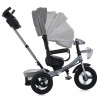 Turbo Trike MT 1007-8 - детский трехколесный велосипед с родительской ручкой, поворотное сиденье, пульт ДУ • Светло-серый
