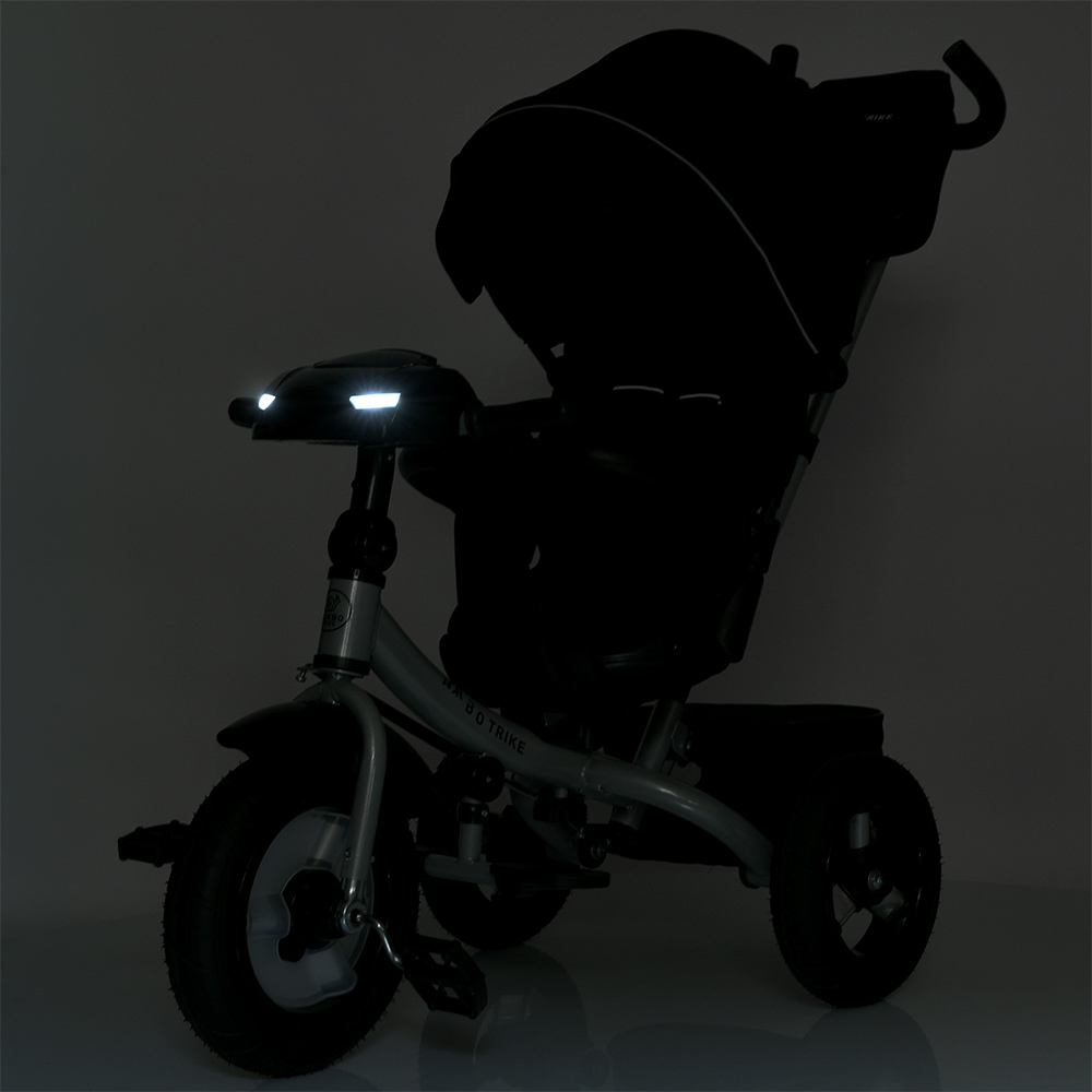 Turbo Trike MT 1007-1 - дитячий триколісний велосипед з батьківською ручкою, поворотне сидіння, пульт ДК • Чорний
