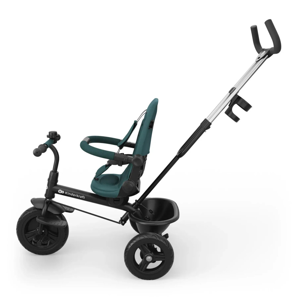 Kinderkraft Aston 2 Plus - дитячий триколісний велосипед із батьківською ручкою 6в1, поворотне сидіння • Green (KRASTO02GREPL00)