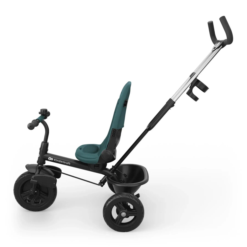 Kinderkraft Aston 2 Plus - дитячий триколісний велосипед із батьківською ручкою 6в1, поворотне сидіння • Green (KRASTO02GREPL00)