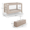  Kinderkraft Leody UP - дитяче дорожнє ліжечко 2в1 з легким складанням • Beige (KCLEODUPBEG0000)