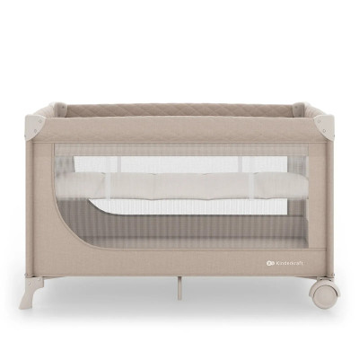 Kinderkraft Leody UP - детская кровать-манеж • Beige (KCLEODUPBEG0000)
