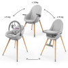 Kinderkraft Fini Up - стульчик для кормления, шезлонг, детский стульчик до 20 кг • Grey (KHFINIUPGRY0000)