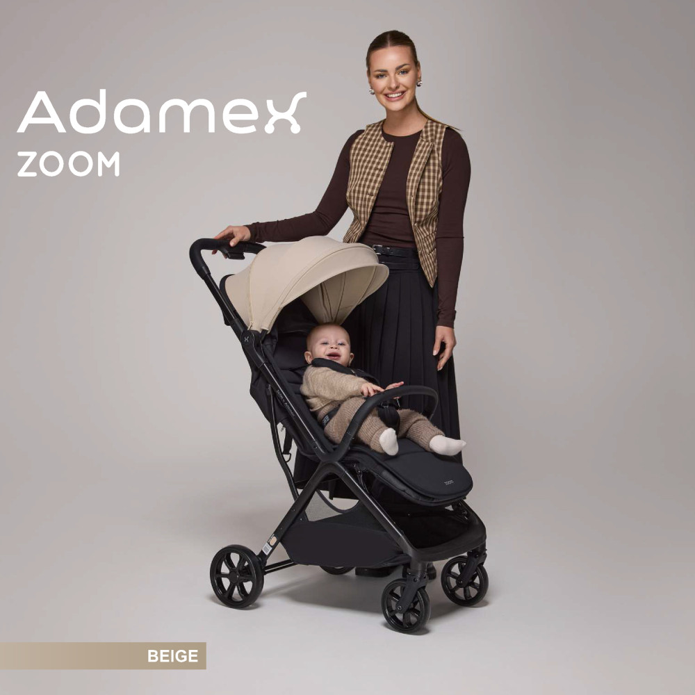 Adamex Zoom - прогулочная коляска с автоматическим складыванием • Beige