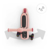 Kinderkraft Halley 2 - детский трехколесный самокат-беговел 2в1 • Rose Pink (KRHALL02PNK0000)