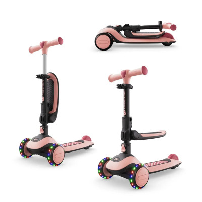Kinderkraft Halley 2 - дитячий триколісний самокат-біговел 2в1 • Rose Pink (KRHALL02PNK0000) Kinderkraft Halley 2 - дитячий триколісний самокат-біговел 2в1 • Rose Pink (KRHALL02PNK0000)