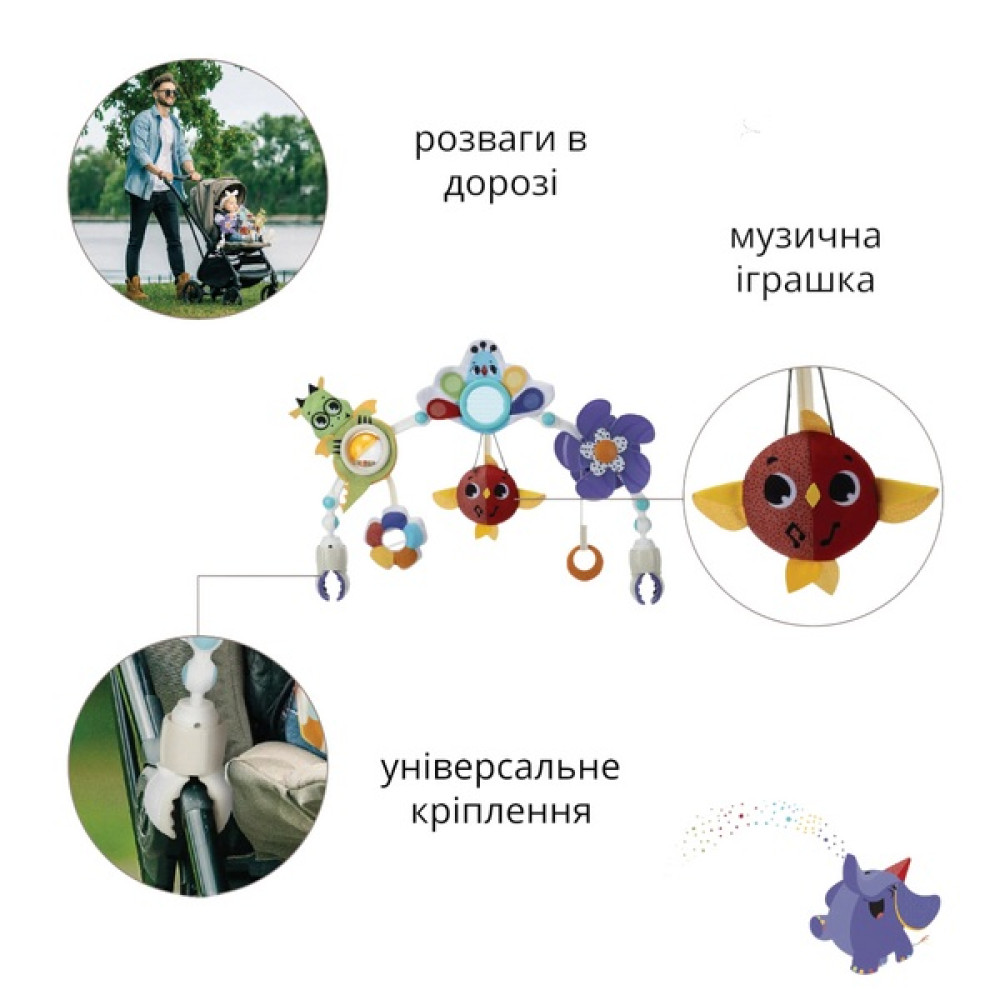 Tiny Love Born to Party - музыкальная дуга для коляски, коллекция Born to Party, с рождения • 1405800030