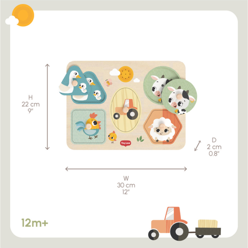 Tiny Love Farmers Funday - музыкальный деревянный пазл, коллекция Farmers Funday, от 12 месяцев • Разноцветная (1511106830) Tiny Love Farmers Funday - музыкальный деревянный пазл, коллекция Farmers Funday, от 12 месяцев • Разноцветная (1511106830)