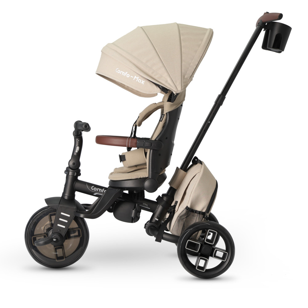 Qplay Comfo Max T70 - детский трехколесный складной велосипед 7в1 • Beige
