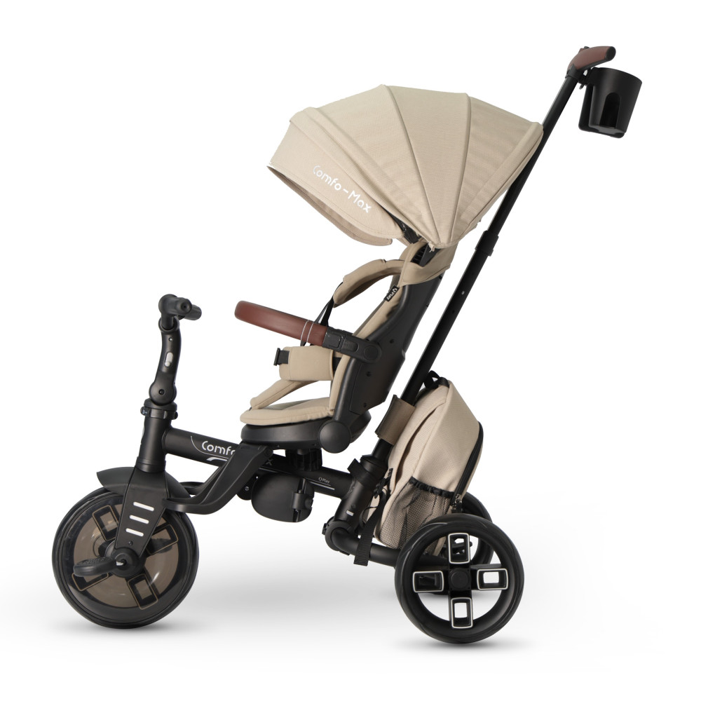 Qplay Comfo Max T70 - детский трехколесный складной велосипед 7в1 • Beige