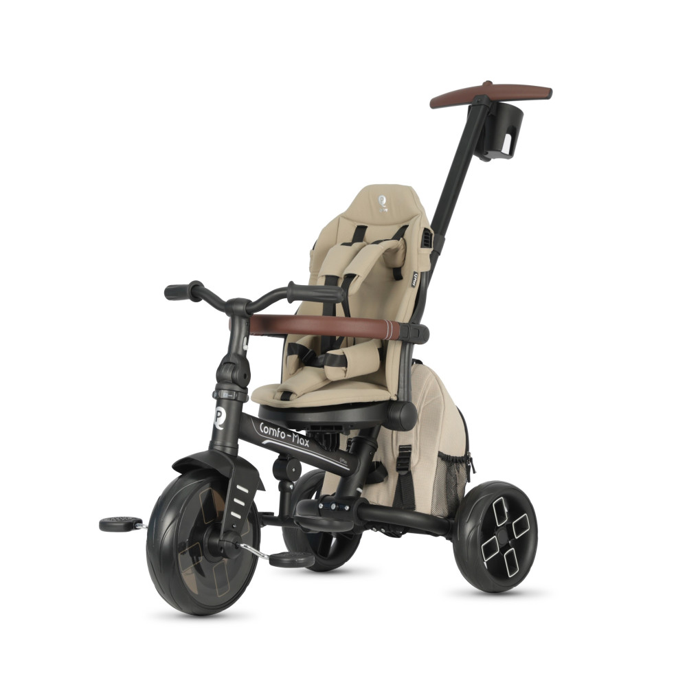 Qplay Comfo Max T70 - детский трехколесный складной велосипед 7в1 • Beige