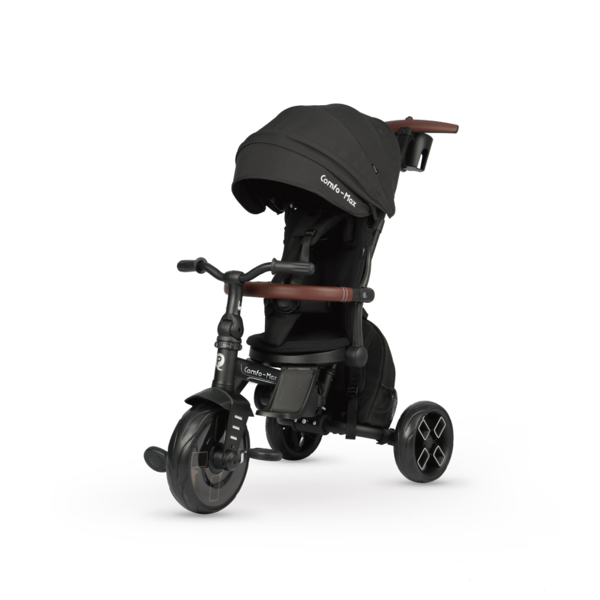 Детский трехколесный складной велосипед Qplay Comfo Max T70 Black