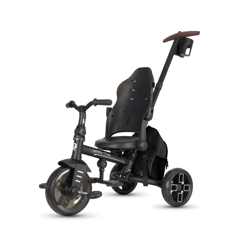 Qplay Comfo Max T70 - детский трехколесный складной велосипед 7в1 • Black