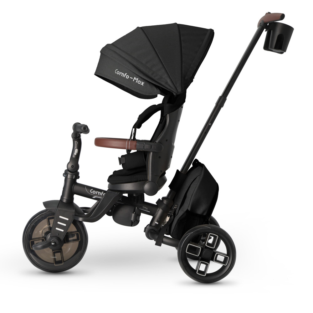 Qplay Comfo Max T70 - детский трехколесный складной велосипед 7в1 • Black