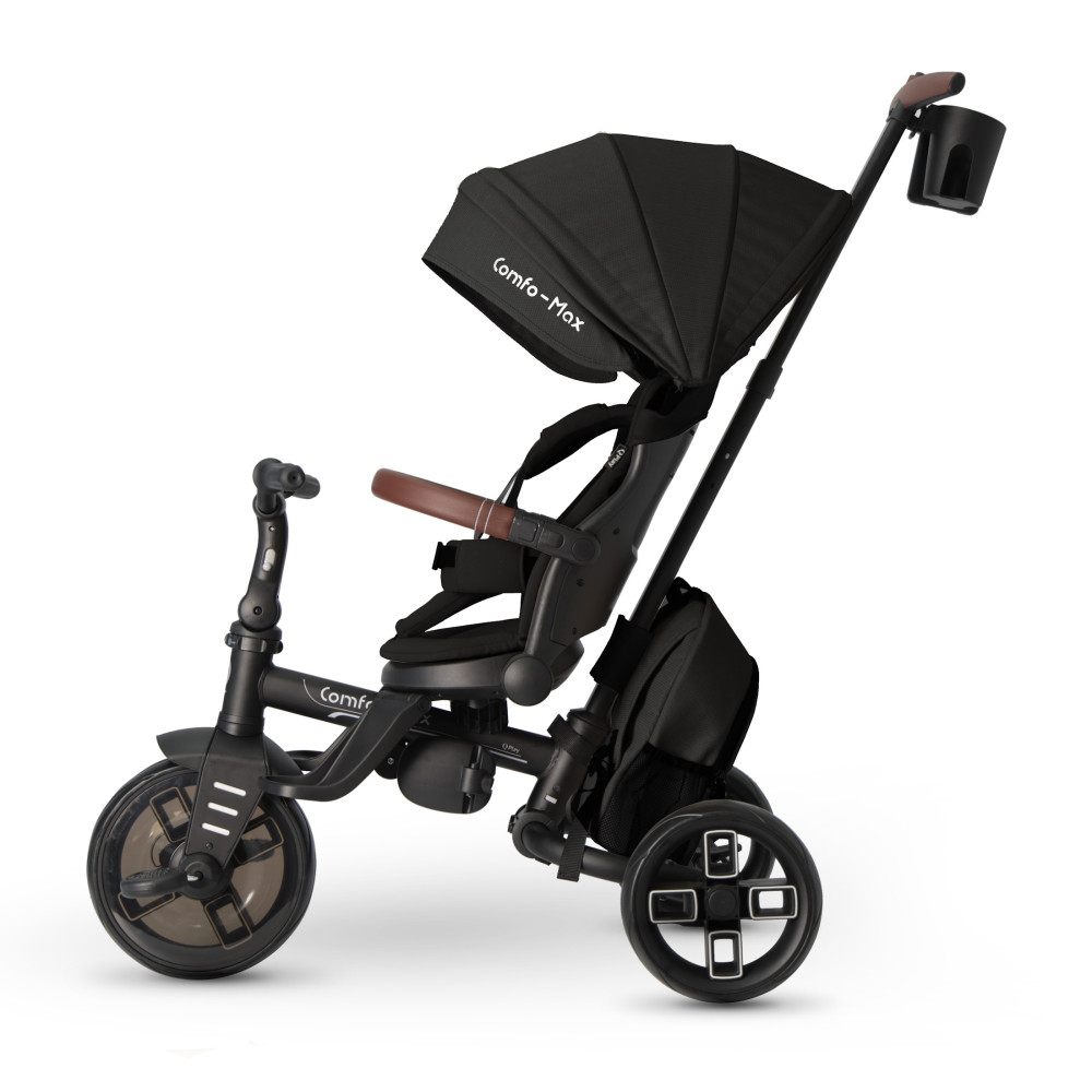 Qplay Comfo Max T70 - детский трехколесный складной велосипед 7в1 • Black