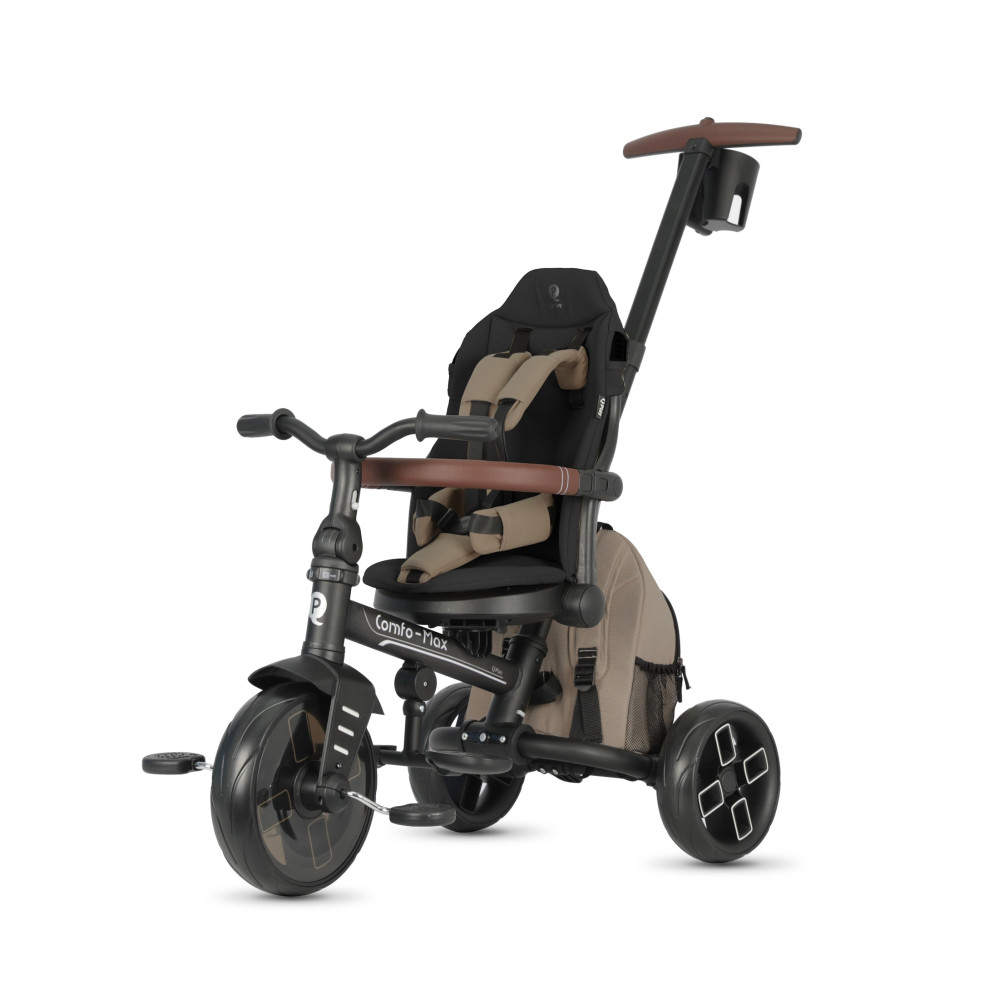 Qplay Comfo Max T70 - детский трехколесный складной велосипед 7в1 • Brown