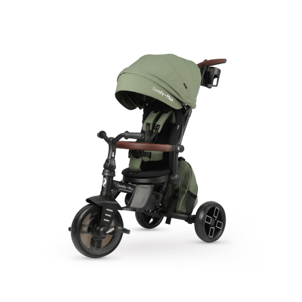 Qplay Comfo Max T70 - детский трехколесный складной велосипед 7в1 • Green