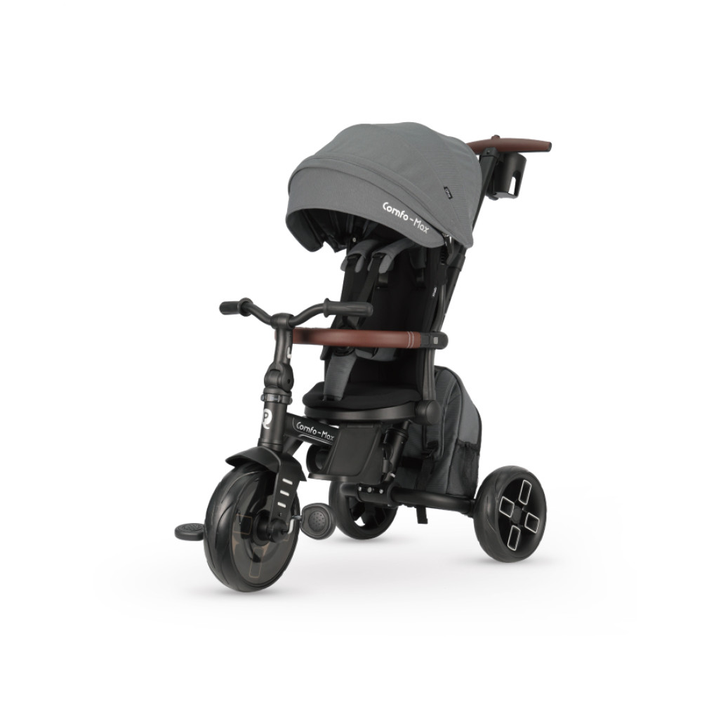 Qplay Comfo Max T70 - детский трехколесный складной велосипед 7в1 • Grey
