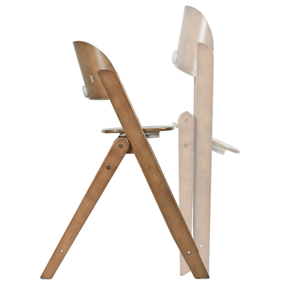 Carrello Focus CRL-16801 - деревянный стульчик-трансформер для кормления, шезлонг для новорожденного, выдерживает нагрузку до 130 кг • Sahara Beige