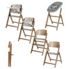 Carrello Focus CRL-16801 - деревянный стульчик-трансформер для кормления, шезлонг для новорожденного, выдерживает нагрузку до 130 кг • Whisper Grey