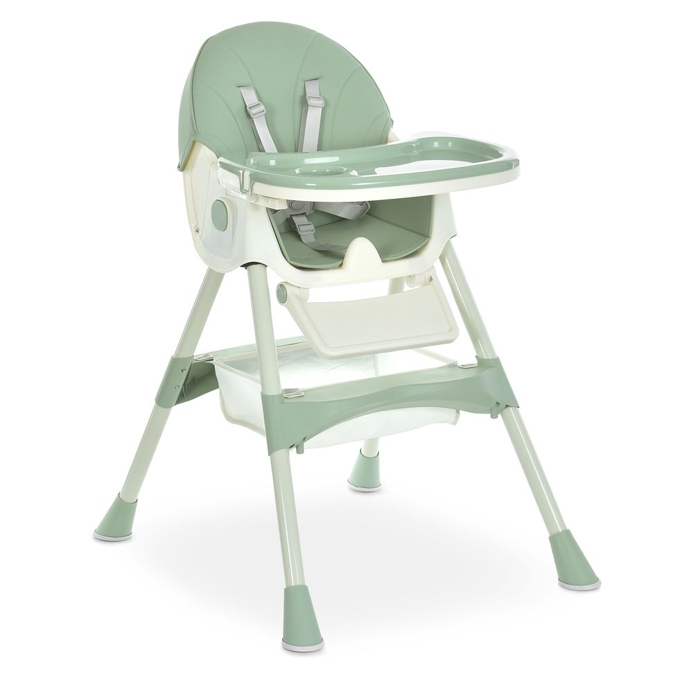 Bambi M 6302 - стульчик для кормления, складной, экокожа • Olive