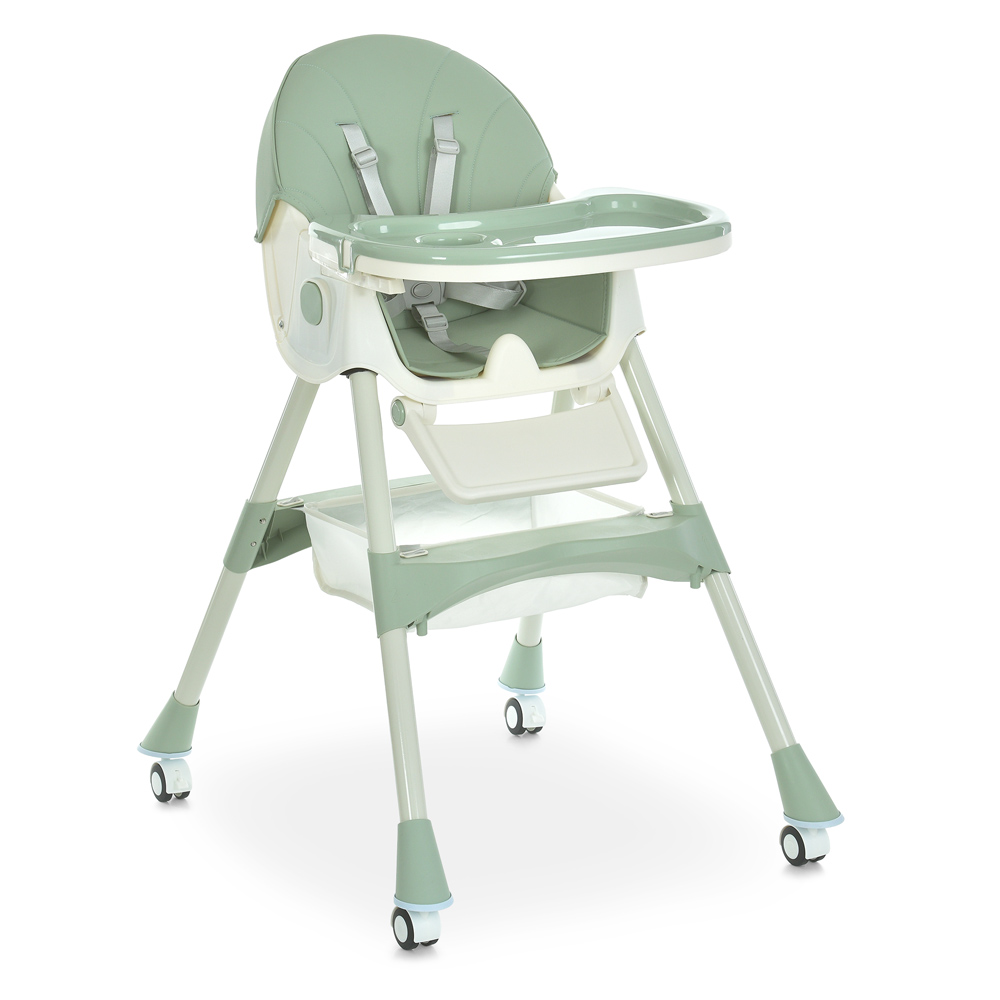 Bambi M 6302 - стульчик для кормления, складной, экокожа • Olive Bambi M 6302 - стульчик для кормления, складной, экокожа • Olive