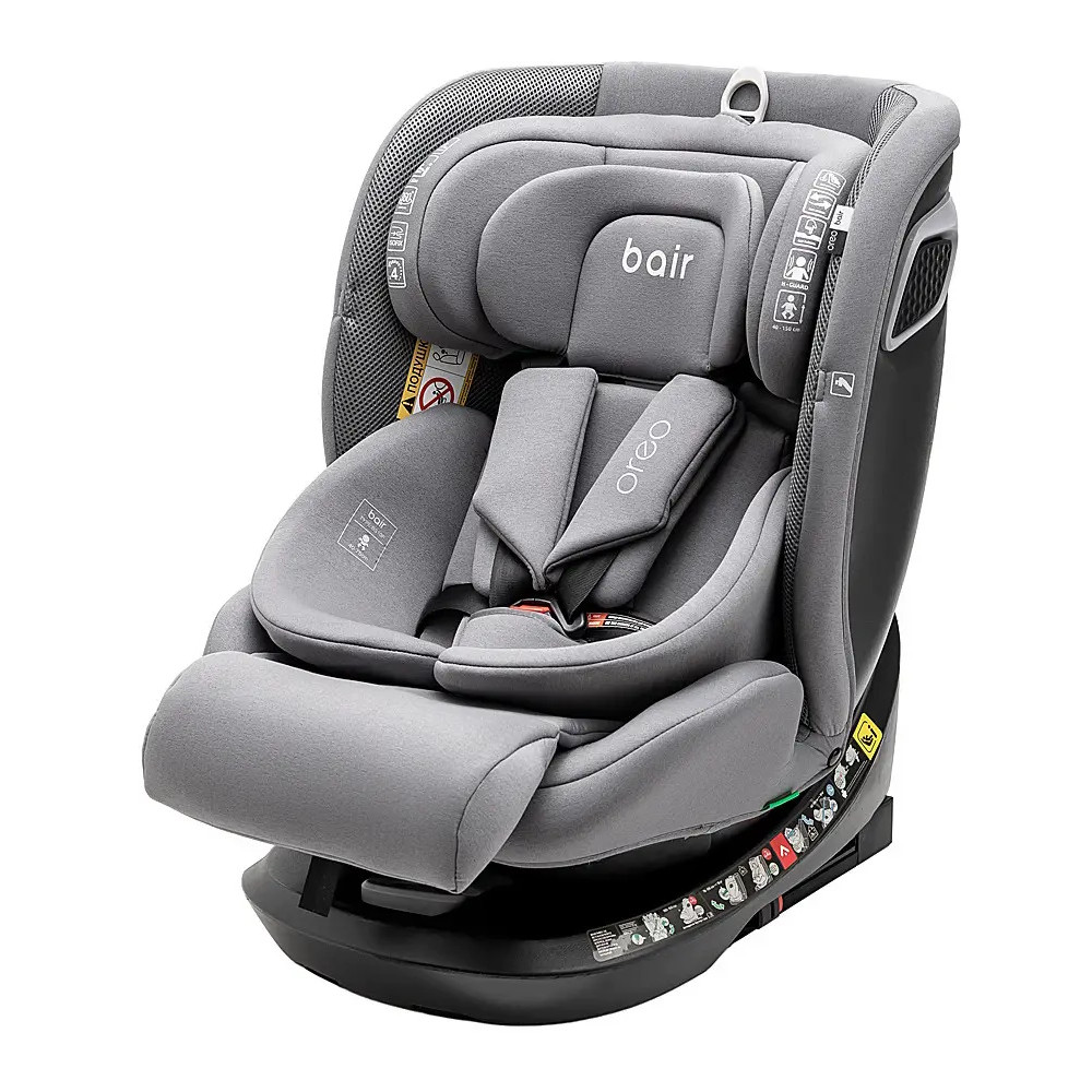 Bair Oreo 360 i–Size - дитяче автокрісло (0 – 12 років /40 - 150 см /0 – 36 кг) з функцією повороту 360, кріплення ISOFIX та Top Tether (якірний ремінь) • Graphite Midnight (BO-02)