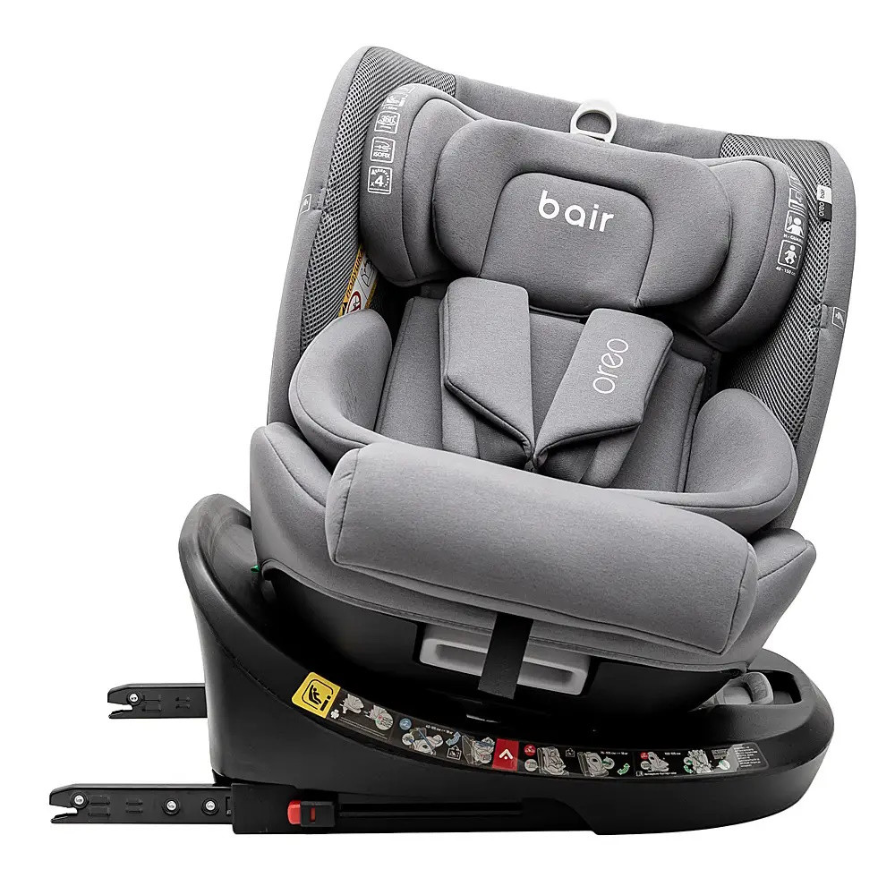 Bair Oreo 360 i–Size - дитяче автокрісло (0 – 12 років /40 - 150 см /0 – 36 кг) з функцією повороту 360, кріплення ISOFIX та Top Tether (якірний ремінь) • Graphite Midnight (BO-02)