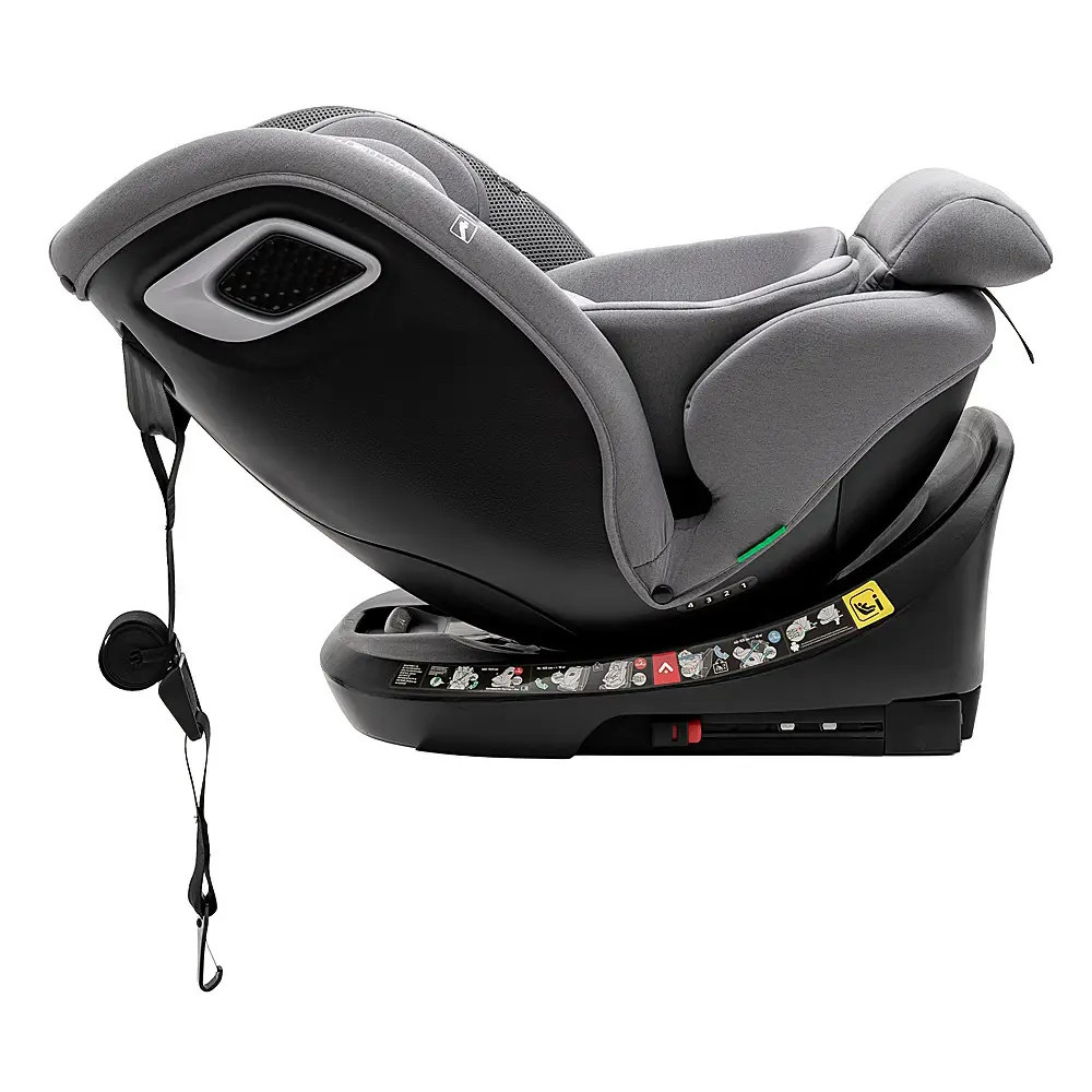 Bair Oreo 360 i–Size - дитяче автокрісло (0 – 12 років /40 - 150 см /0 – 36 кг) з функцією повороту 360, кріплення ISOFIX та Top Tether (якірний ремінь) • Graphite Midnight (BO-02)