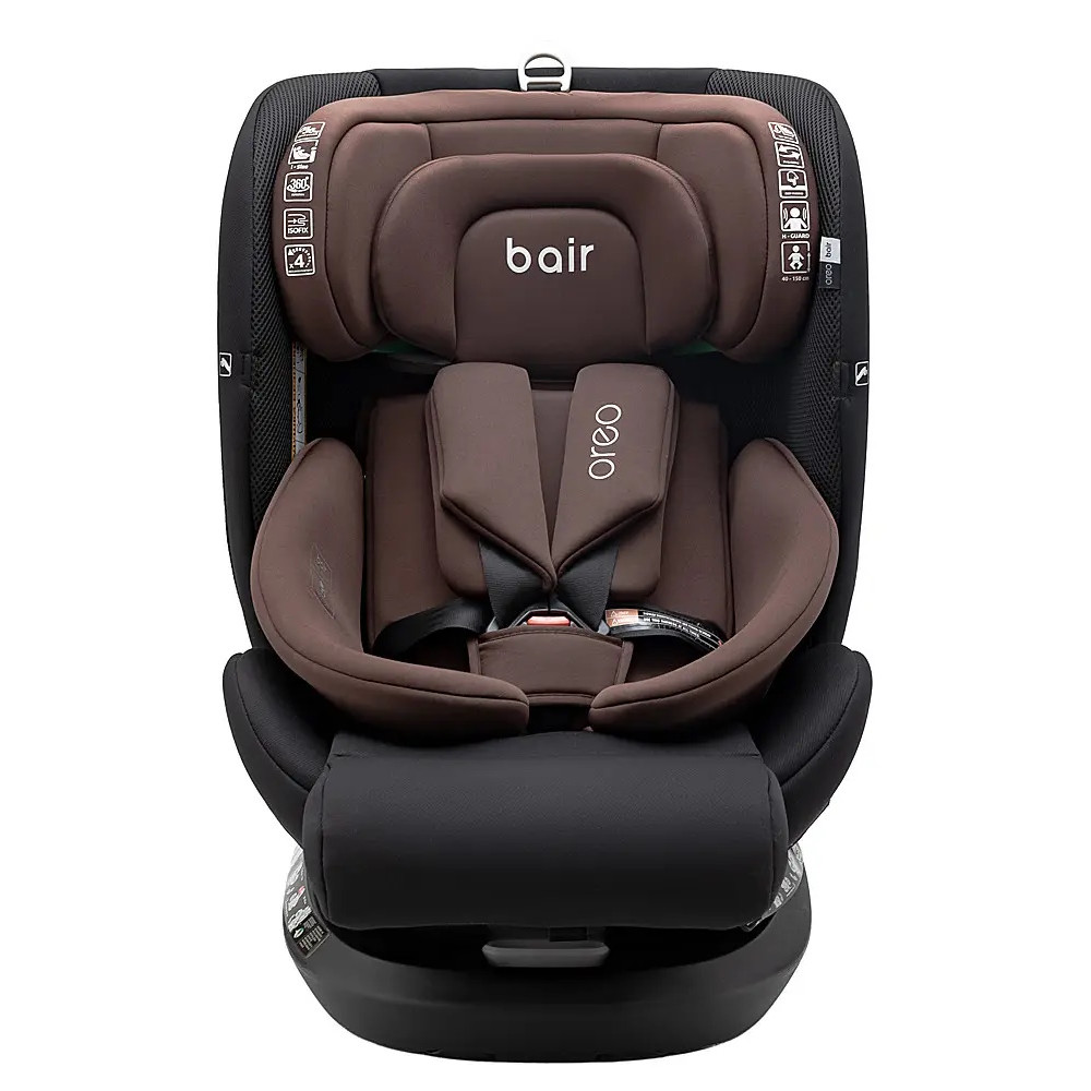 Bair Oreo 360 i–Size - дитяче автокрісло (0 – 12 років /40 - 150 см /0 – 36 кг) з функцією повороту 360, кріплення ISOFIX та Top Tether (якірний ремінь) • Choco-Black (BO-06) Bair Oreo 360 i–Size - дитяче автокрісло (0 – 12 років /40 - 150 см /0 – 36 кг) з функцією повороту 360, кріплення ISOFIX та Top Tether (якірний ремінь) • Choco-Black (BO-06)