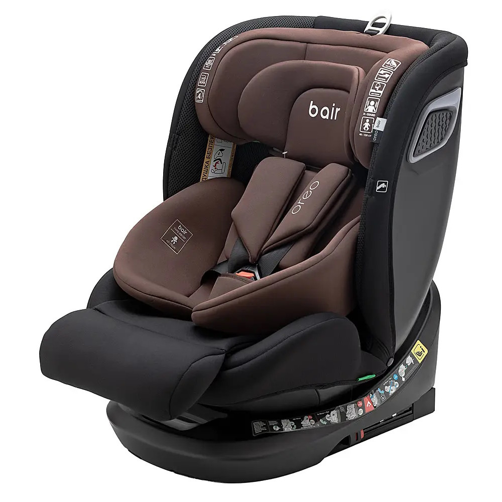 Bair Oreo 360 i–Size - дитяче автокрісло (0 – 12 років /40 - 150 см /0 – 36 кг) з функцією повороту 360, кріплення ISOFIX та Top Tether (якірний ремінь) • Choco-Black (BO-06) Bair Oreo 360 i–Size - дитяче автокрісло (0 – 12 років /40 - 150 см /0 – 36 кг) з функцією повороту 360, кріплення ISOFIX та Top Tether (якірний ремінь) • Choco-Black (BO-06)