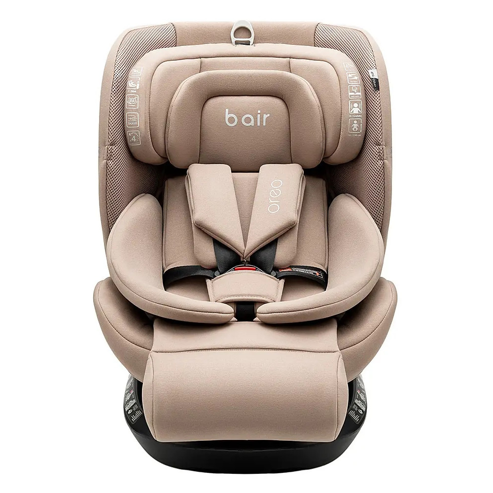 Bair Oreo 360 i–Size - дитяче автокрісло (0 – 12 років /40 - 150 см /0 – 36 кг) з функцією повороту 360, кріплення ISOFIX та Top Tether (якірний ремінь) • Beige (BO-03) Bair Oreo 360 i–Size - дитяче автокрісло (0 – 12 років /40 - 150 см /0 – 36 кг) з функцією повороту 360, кріплення ISOFIX та Top Tether (якірний ремінь) • Beige (BO-03)
