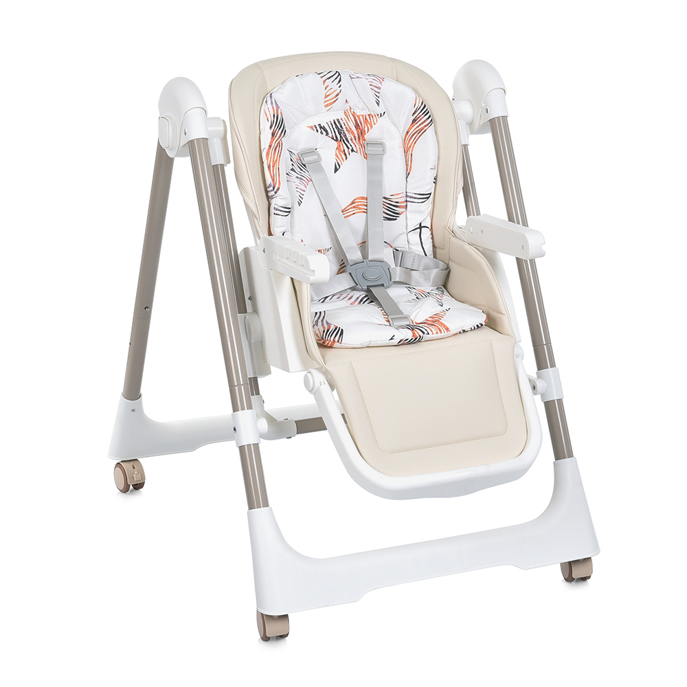 Bambi M 5897 - стільчик для годування 2в1 з механичним заколисуванням • Beige Bambi M 5897 - стільчик для годування 2в1 з механичним заколисуванням • Beige