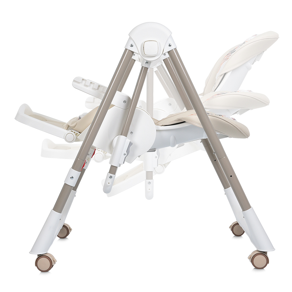 Bambi M 5897 - стільчик для годування 2в1 з механичним заколисуванням • Beige Bambi M 5897 - стільчик для годування 2в1 з механичним заколисуванням • Beige