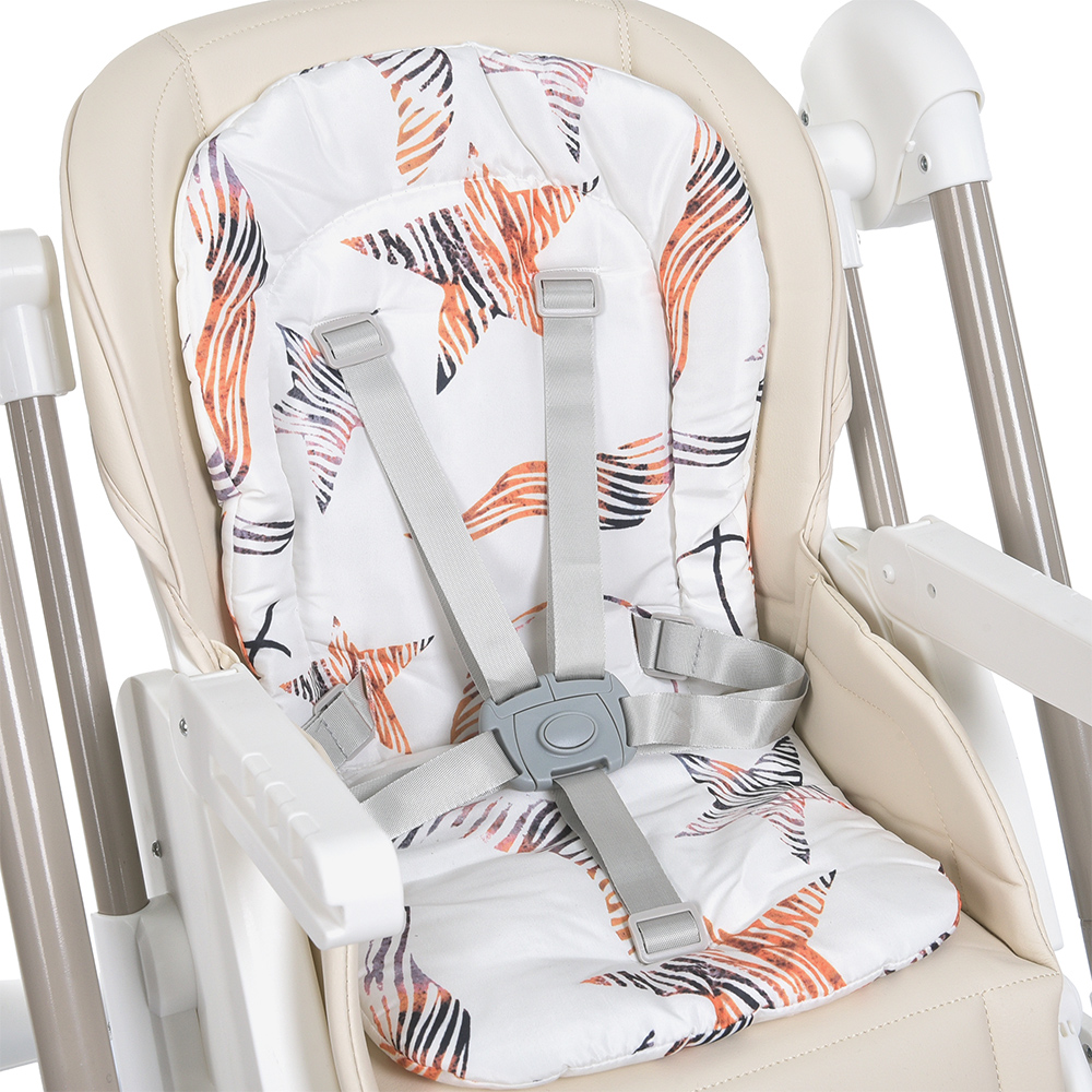 Bambi M 5897 - стільчик для годування 2в1 з механичним заколисуванням • Beige Bambi M 5897 - стільчик для годування 2в1 з механичним заколисуванням • Beige