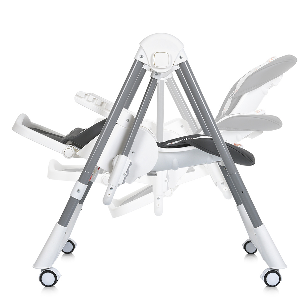 Bambi M 5897 - стільчик для годування 2в1 з механичним заколисуванням • Gray Bambi M 5897 - стільчик для годування 2в1 з механичним заколисуванням • Gray