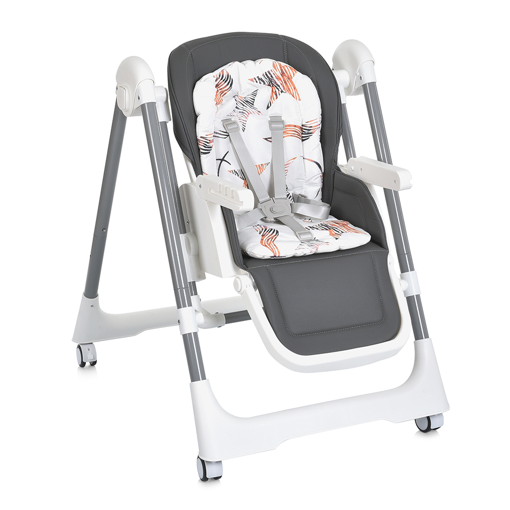 Bambi M 5897 - стільчик для годування 2в1 з механичним заколисуванням • Gray Bambi M 5897 - стільчик для годування 2в1 з механичним заколисуванням • Gray