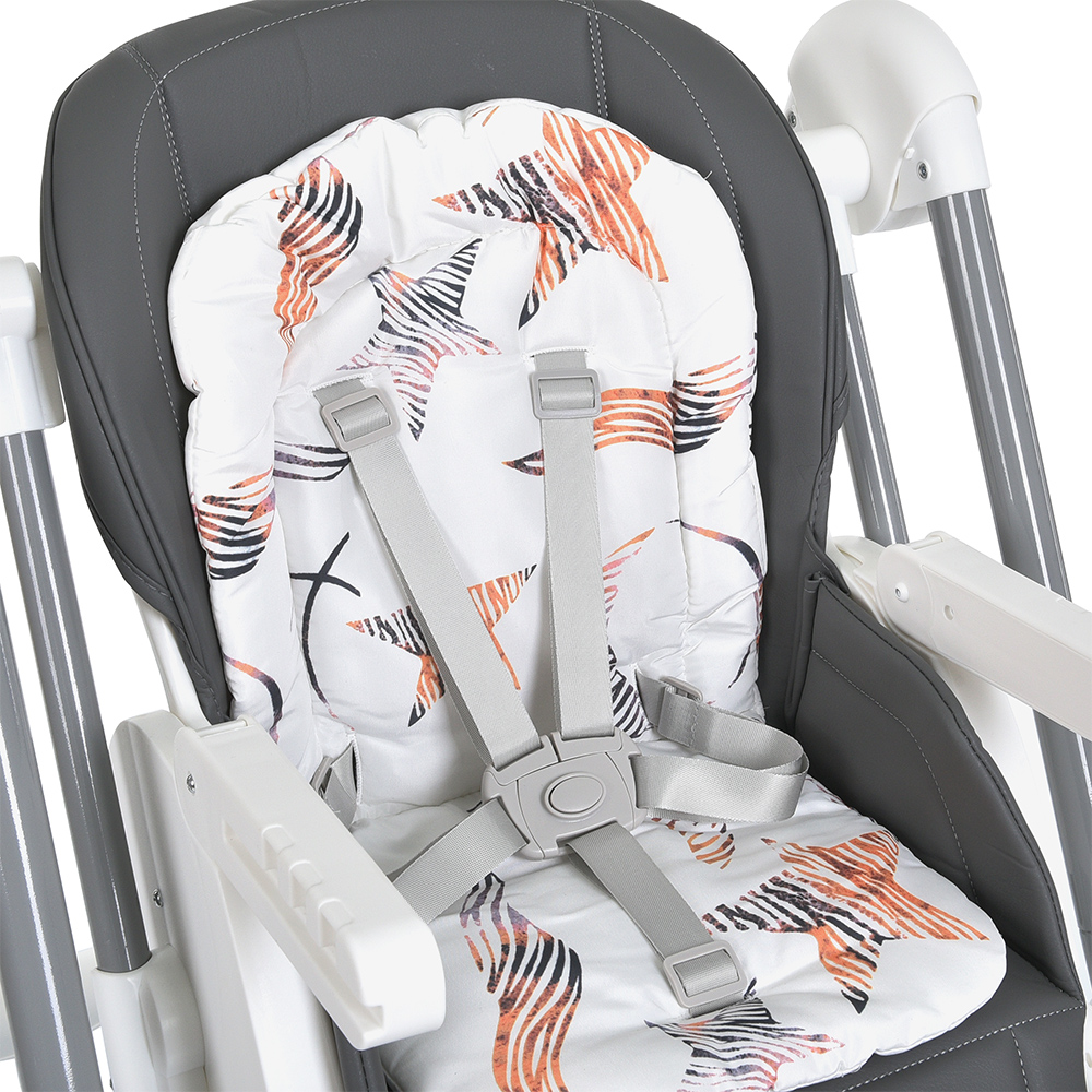 Bambi M 5897 - стільчик для годування 2в1 з механичним заколисуванням • Gray Bambi M 5897 - стільчик для годування 2в1 з механичним заколисуванням • Gray